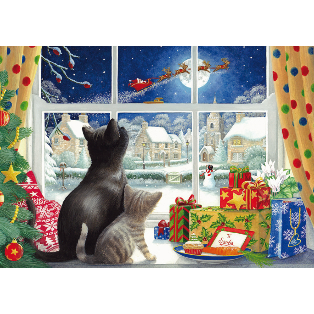 Cats Waiting for Santa Jigsaw 1000 piece
